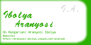 ibolya aranyosi business card